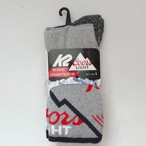 K2 Coors Light Ski Socks Men's Size Large BNIP Size Large